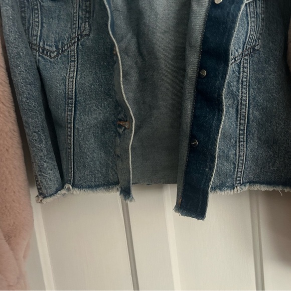 Fur Trim Denim Jacket - Picture 5 of 5